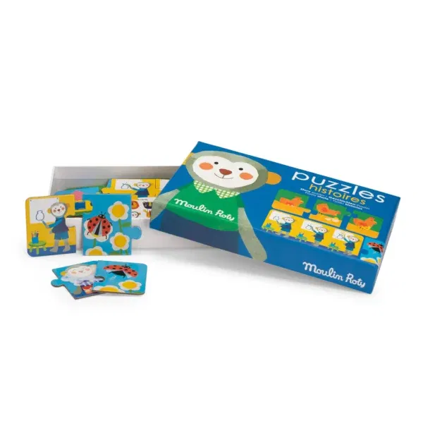 Gioco Puzzle storie Les Popipop Moulin Roty