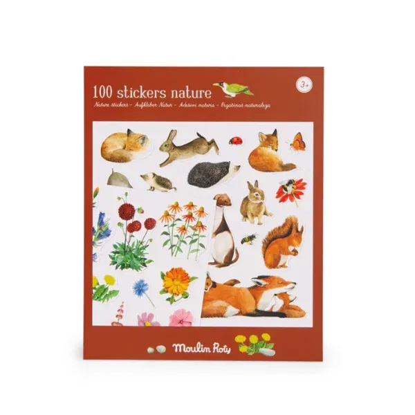 Set 100 adesivi Natura Le Jardin Moulin Roty