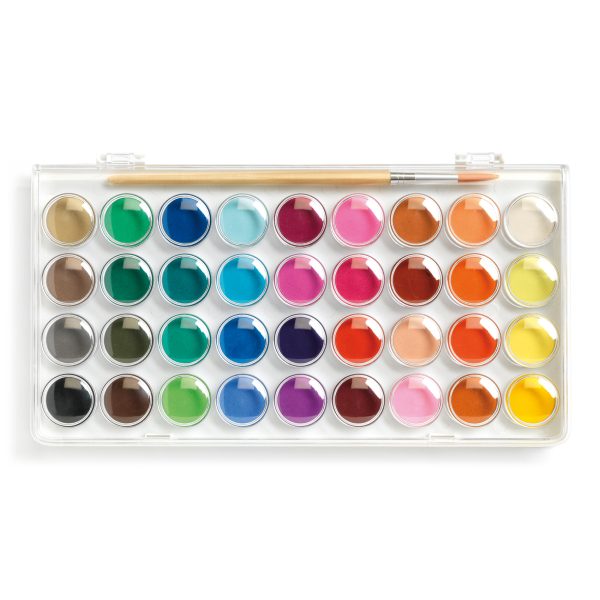 Set 36 colori acquarelli Djeco