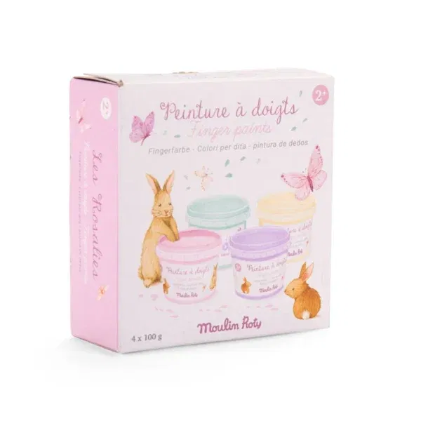 Set 4 vasetti colori per dita Les Rosalie Moulin Roty