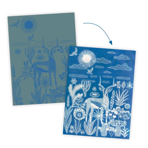 Set artistico CIANOTIPIA Night time in the Savannah Djeco