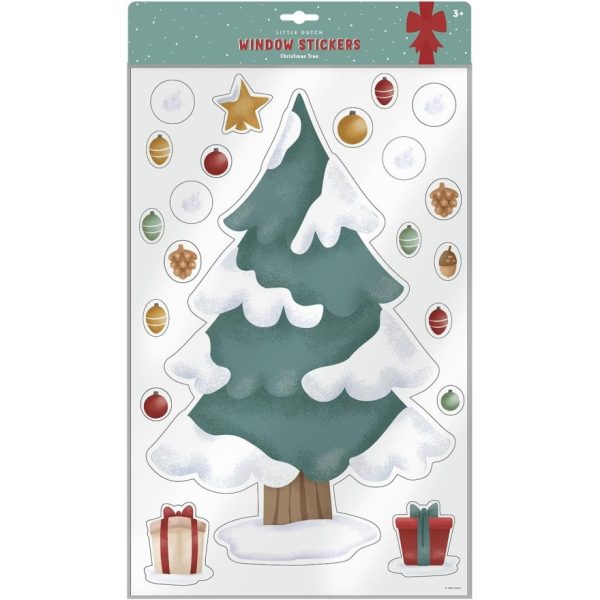 Sticker attacca stacca per vetro Albero di Natale Little Dutch