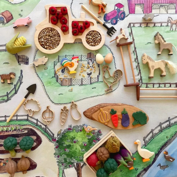 Telo gioco IN FATTORIA 100x100 cm Wonderie