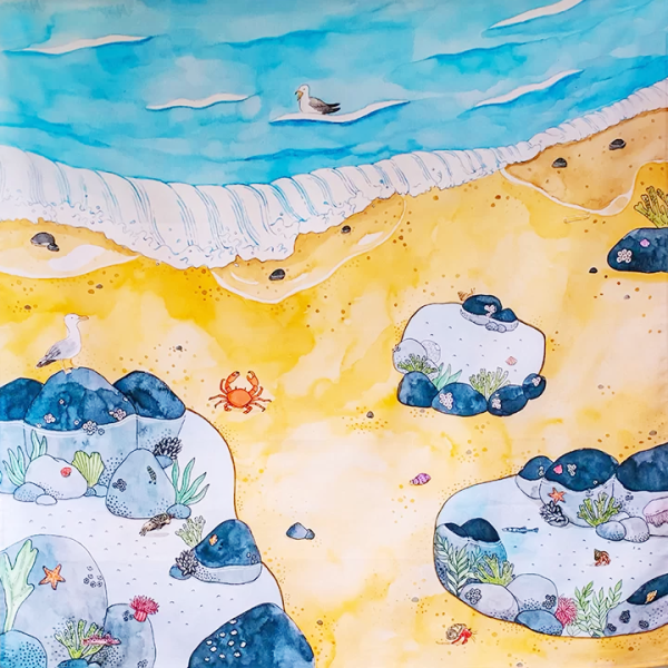 Telo gioco IN RIVA AL MARE 100x100 cm Wonderie
