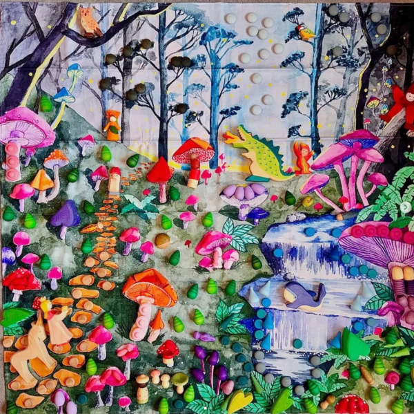 Telo gioco MAGICAL FOREST 100x100 cm Wonderie