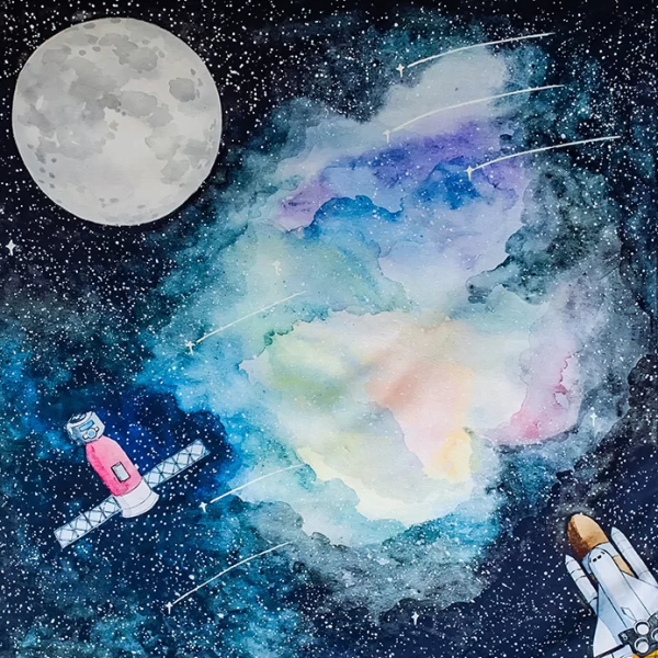Telo gioco TO THE MOON 100x100 cm Wonderie