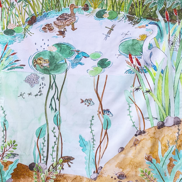 Telo gioco VITA DELLO STAGNO 100x100 cm Wonderie