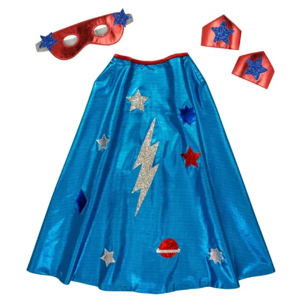 Costume cangiante Superhero blue MeriMeri
