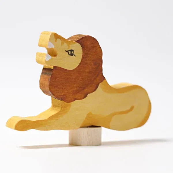 Figura decorativa legno leone Grimm's