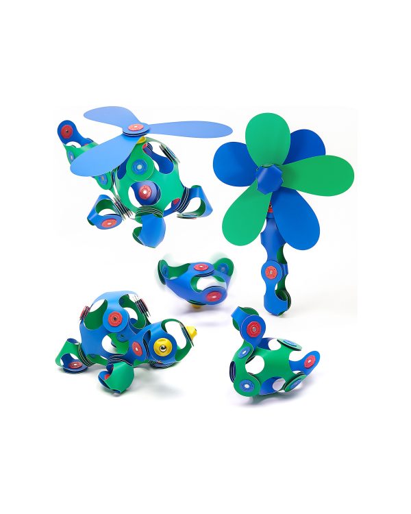 Gioco Magnetico STEAM Crew Pack 30 Pezzi Blu Verde CLIXO