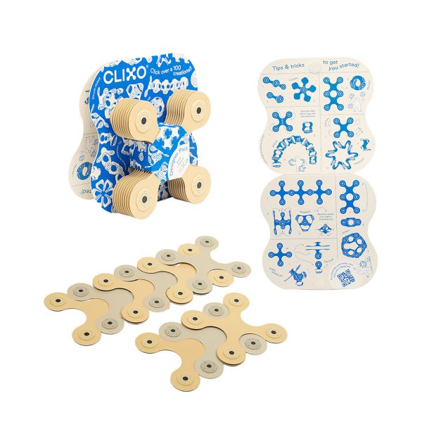 Gioco Magnetico STEAM Designer Pack 9 Pezzi Beige CLIXO