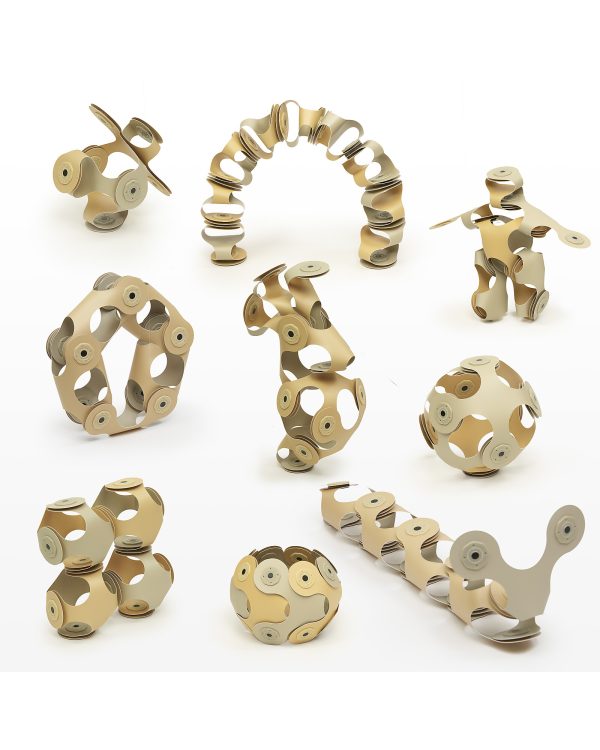 Gioco Magnetico STEAM Designer Pack 9 Pezzi Beige CLIXO
