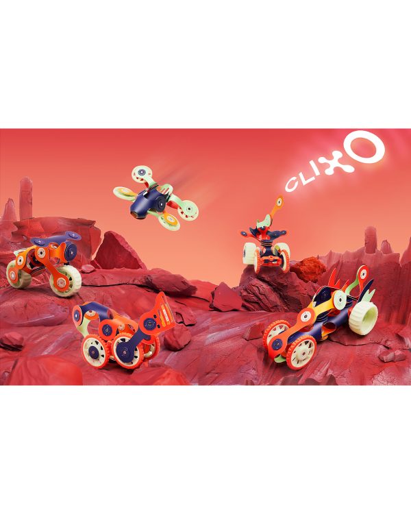 Gioco Magnetico STEAM Mars Rovers 29 Pezzi Glow in The Dark CLIXO