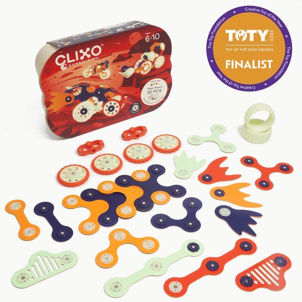 Gioco Magnetico STEAM Mars Rovers 29 Pezzi Glow in The Dark CLIXO