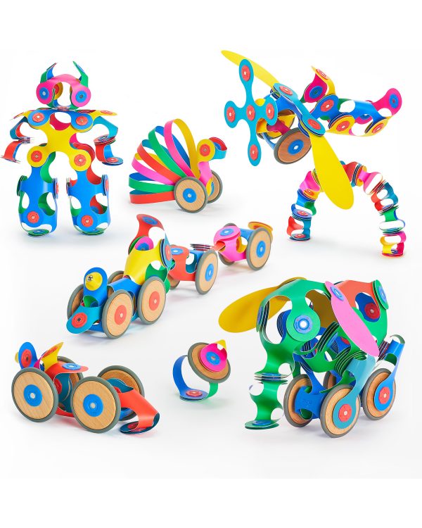 Gioco Magnetico STEAM Wheel Creator Pack 72 Pezzi CLIXO