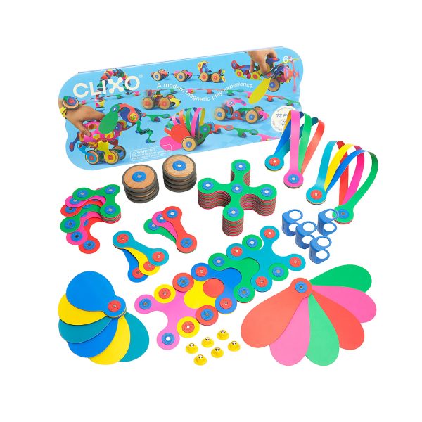 Gioco Magnetico STEAM Wheel Creator Pack 72 Pezzi CLIXO