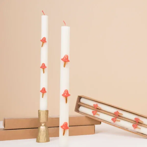Set 2 candele da tavolo Moshroom MeriMeri