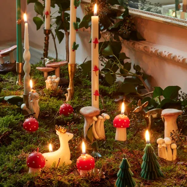 Set 2 candele da tavolo Moshroom MeriMeri