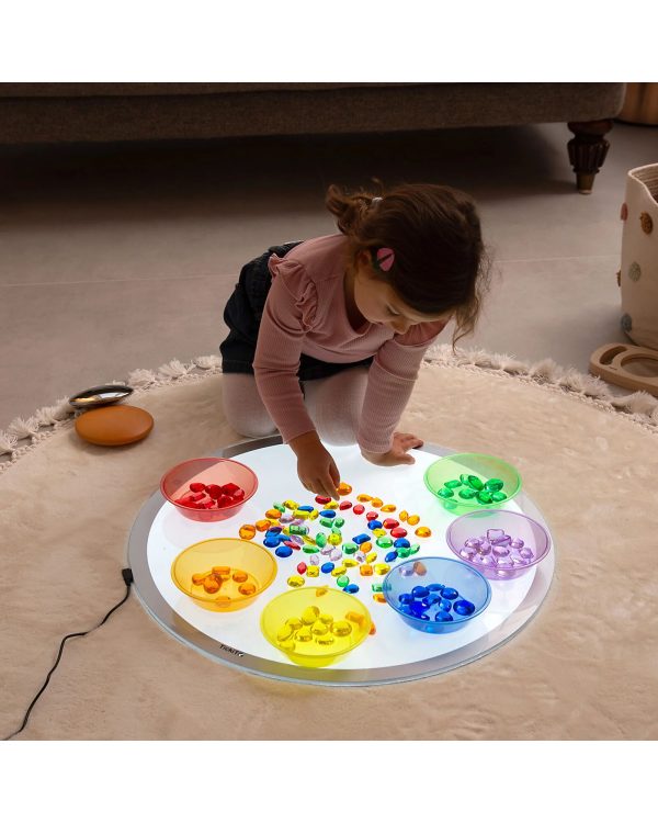 Set 48 gemme tattili traslucide Rainbow shell Tickit
