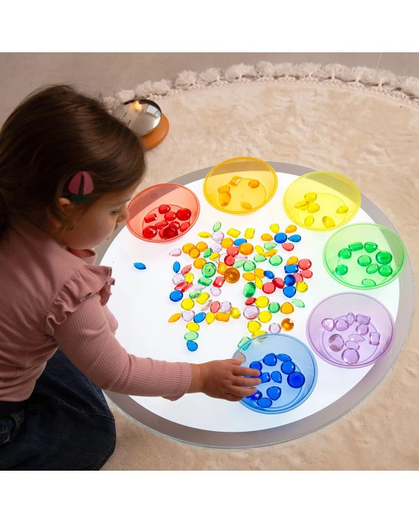 Set 48 gemme tattili traslucide Rainbow shell Tickit