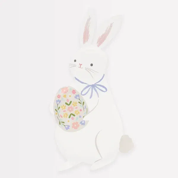 Set 8 Piatti sagomati Coniglio di Pasqua MeriMeri