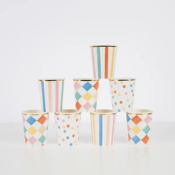Set 8 bicchieri arcobaleno MeriMeri