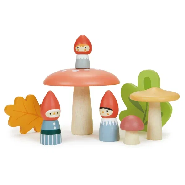 Set Famiglia gnomi del bosco Tender Leaf