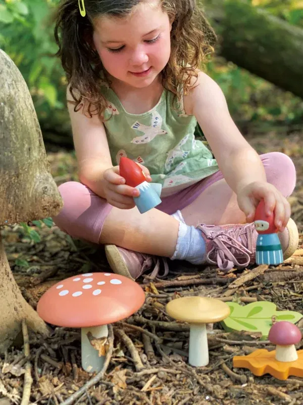 Set Famiglia gnomi del bosco Tender Leaf