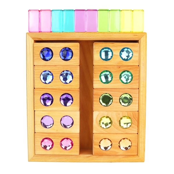 Set costruzioni Small Color street pastel + blocchi acrilici 30 pezzi Bauspiel