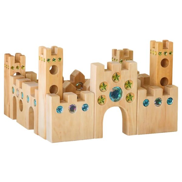 Set costruzioni castello grande con gemme 16 pezzi Bauspiel