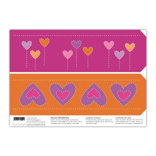 Cartolina A5 da punzonare lanterna San Valentino