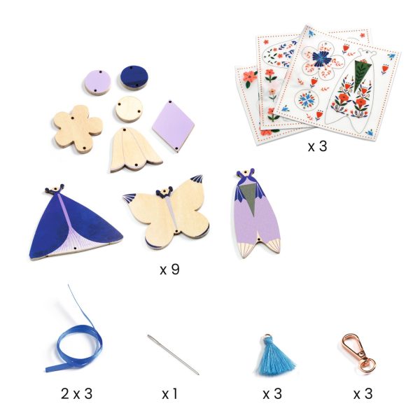 Do it yourself 3 portachiavi Butterflies Djeco