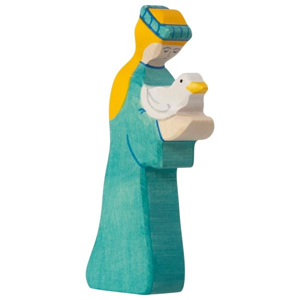 Figura legno moglie di Noè - Holztiger