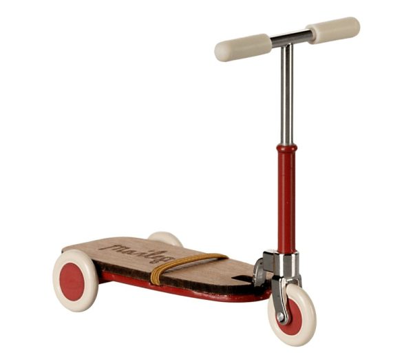 Miniatura monopattino topo rosso Maileg