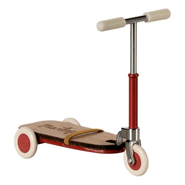 Miniatura monopattino topo rosso Maileg