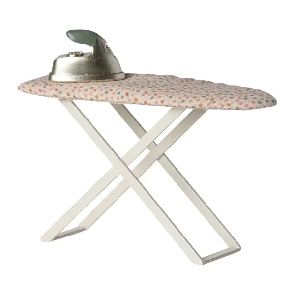 Miniatura set asse da stiro e ferro topi rosa Maileg