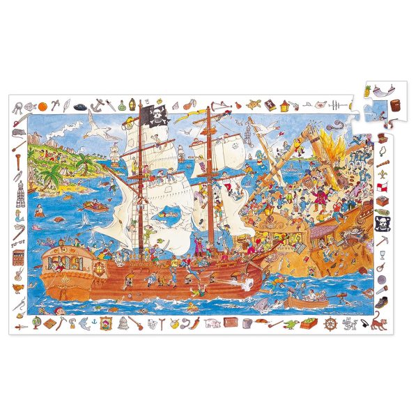 Puzzle di osservazione i Pirati 100 pezzi Djeco