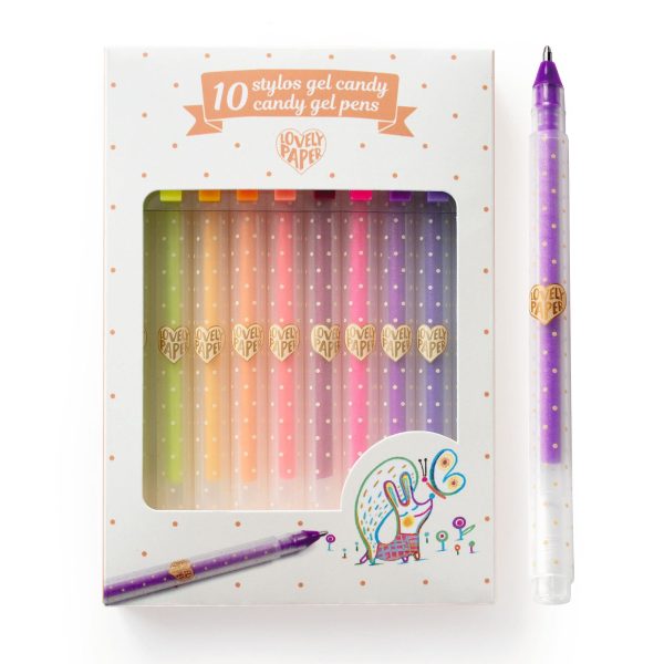Set 10 penne gel colori pastello Djeco