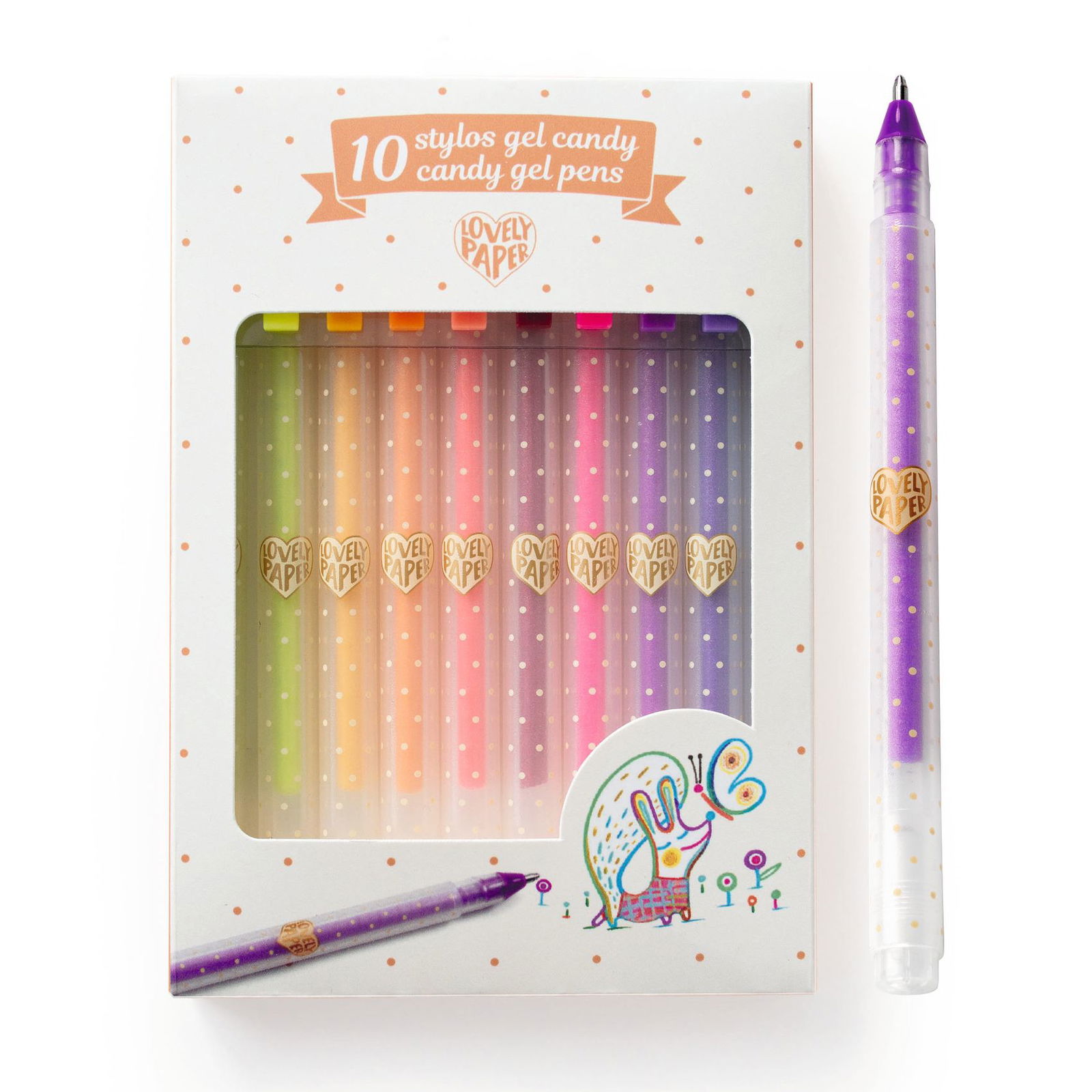 Set 10 penne gel colori pastello Djeco
