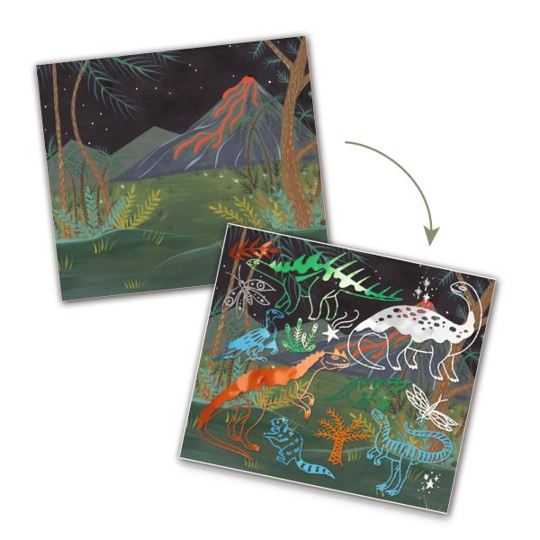 Set artistico ARTISTIC PATCH Dinosaurus Djeco