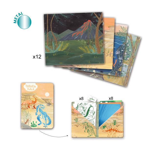 Set artistico ARTISTIC PATCH Dinosaurus Djeco