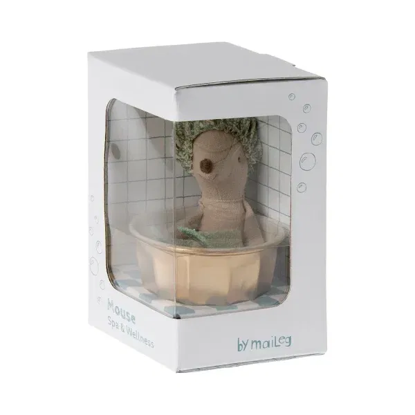 Topino pupazzo spa e benessere verde Maileg