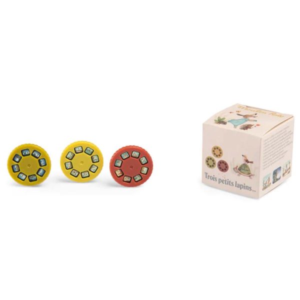 3 dischi storie Trois petits lapins Moulin Roty