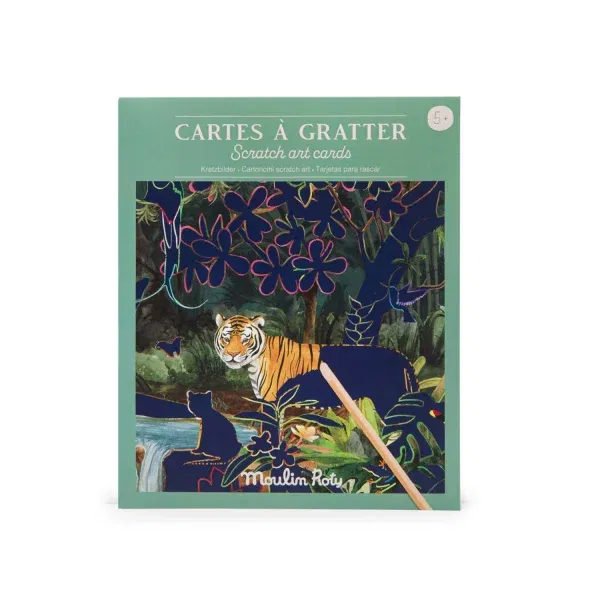 Carte da grattare Animali del mondo Moulin Roty
