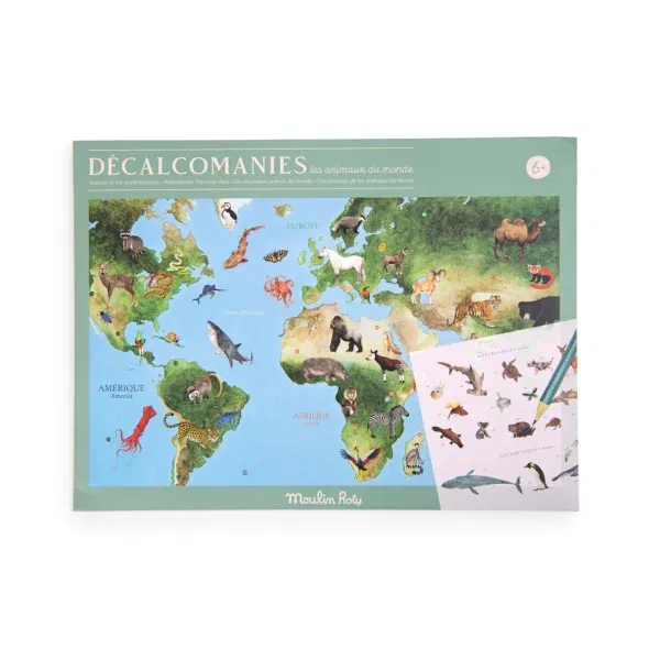 Decalcomanie trasferelli Animali del mondo Moulin Roty