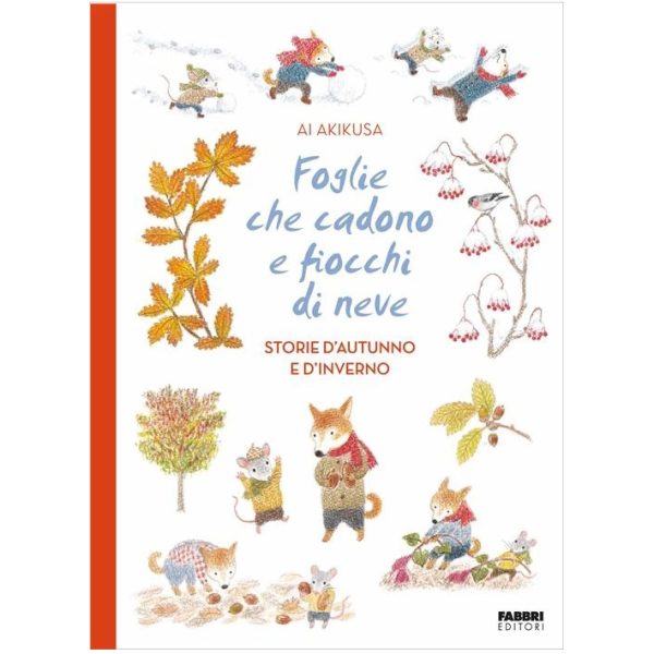 Foglie che cadono e fiocchi di neve