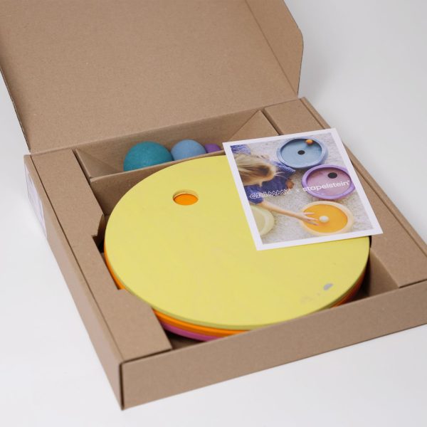 GRIMM’S x Stapelstein® Rolling Discs Warm Pastel NOVITA' 2025