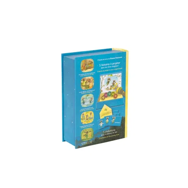 Libro cofanetto lampada proietta storie Famiglia Topini Moulin Roty