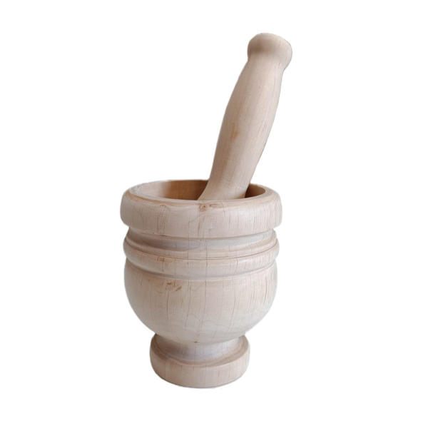 Materiale euristico mortaio in legno