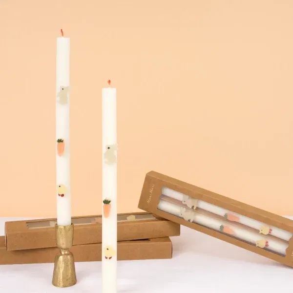 Set 2 candele da tavolo Pasqua MeriMeri
